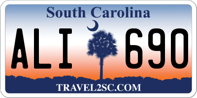 SC license plate ALI690