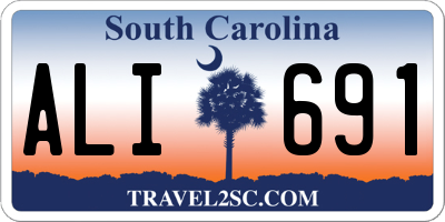 SC license plate ALI691