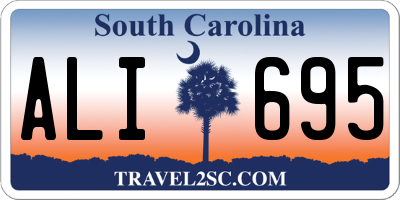 SC license plate ALI695