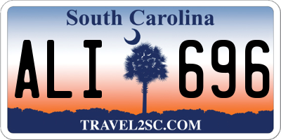SC license plate ALI696
