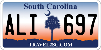 SC license plate ALI697