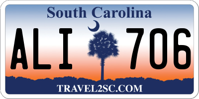 SC license plate ALI706