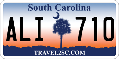 SC license plate ALI710