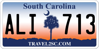 SC license plate ALI713