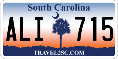 SC license plate ALI715