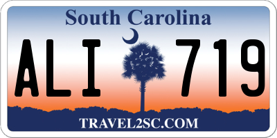 SC license plate ALI719