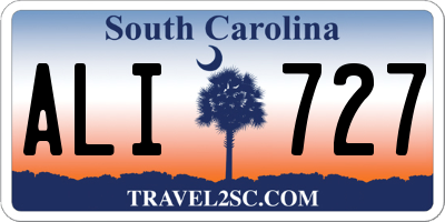 SC license plate ALI727