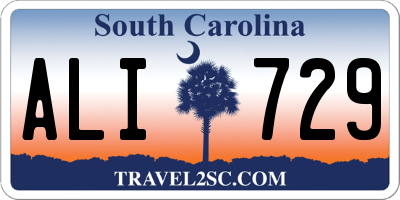 SC license plate ALI729
