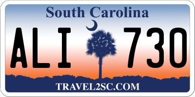 SC license plate ALI730