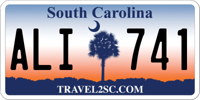 SC license plate ALI741
