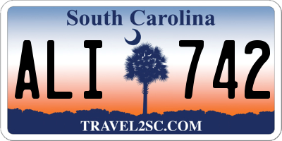 SC license plate ALI742