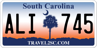 SC license plate ALI745