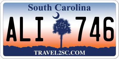SC license plate ALI746