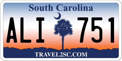 SC license plate ALI751