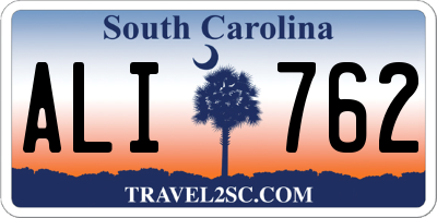 SC license plate ALI762