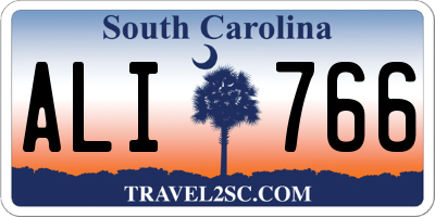 SC license plate ALI766