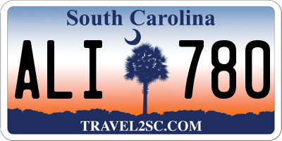 SC license plate ALI780