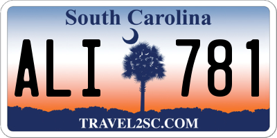 SC license plate ALI781