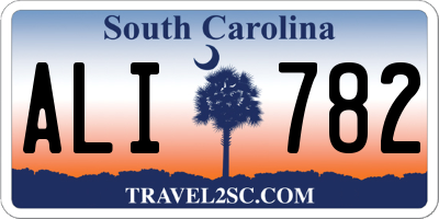 SC license plate ALI782