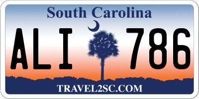 SC license plate ALI786