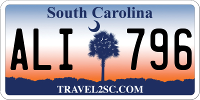 SC license plate ALI796
