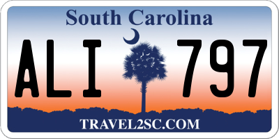 SC license plate ALI797