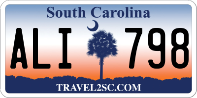 SC license plate ALI798