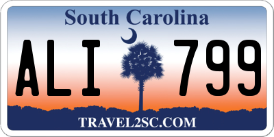 SC license plate ALI799
