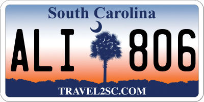 SC license plate ALI806
