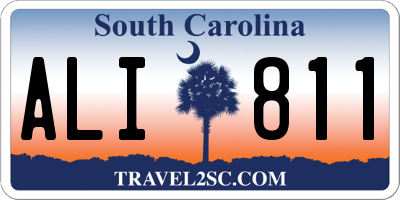 SC license plate ALI811