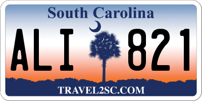 SC license plate ALI821