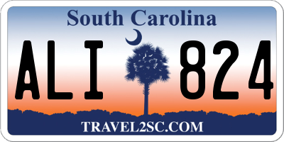 SC license plate ALI824
