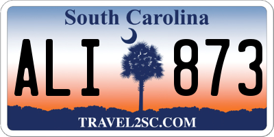 SC license plate ALI873