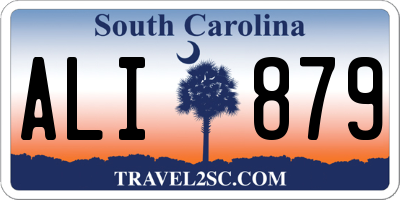 SC license plate ALI879