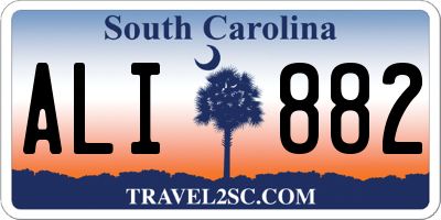 SC license plate ALI882