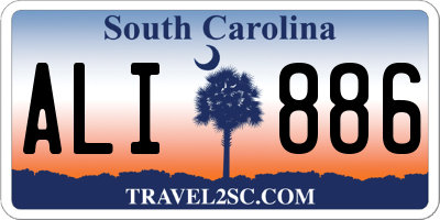 SC license plate ALI886