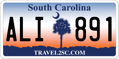 SC license plate ALI891
