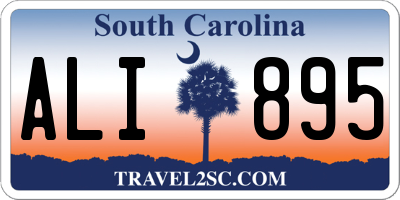 SC license plate ALI895