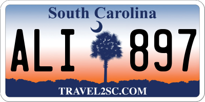SC license plate ALI897