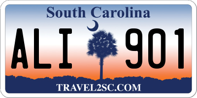 SC license plate ALI901