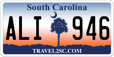SC license plate ALI946