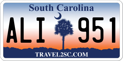 SC license plate ALI951