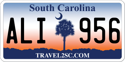 SC license plate ALI956