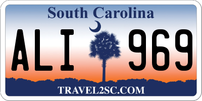 SC license plate ALI969