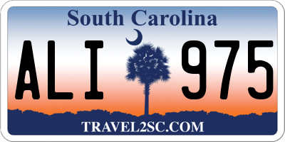 SC license plate ALI975