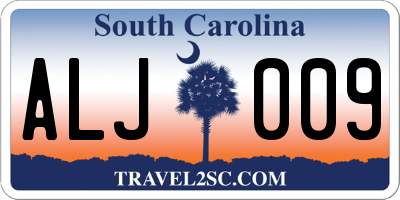 SC license plate ALJ009
