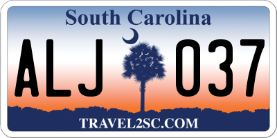 SC license plate ALJ037