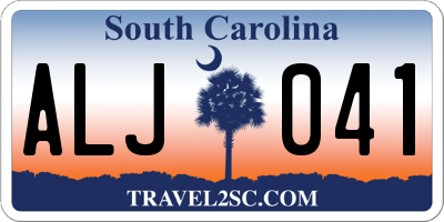 SC license plate ALJ041