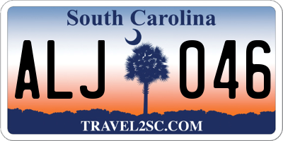 SC license plate ALJ046