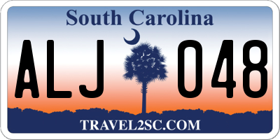 SC license plate ALJ048